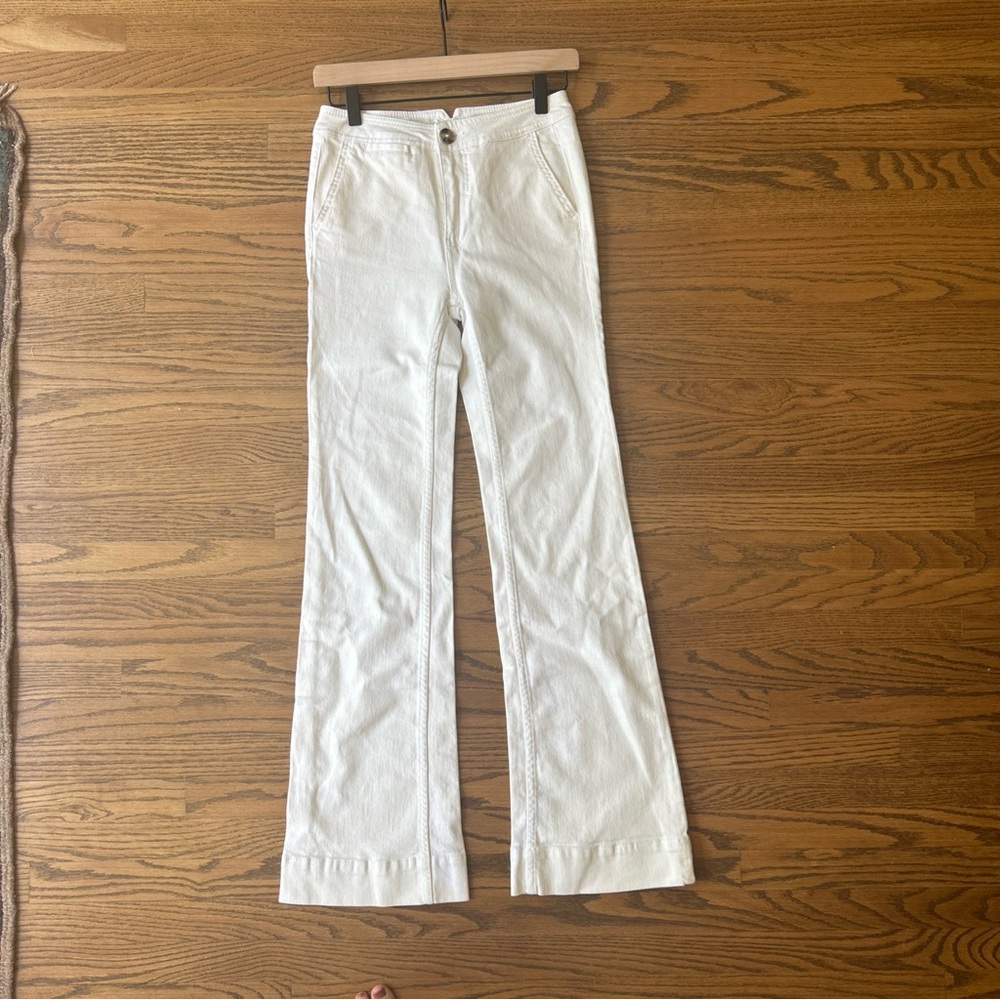 Pilcro and the Letterpress Off-White Denim Jeans